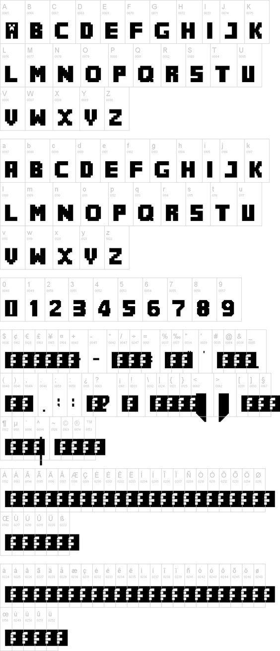 MineCrafter- The perfect font for all Minecraft party print outs. Seth noticed that the letters I used on his banner were "the real Minecraft letters". :) It's the little things.