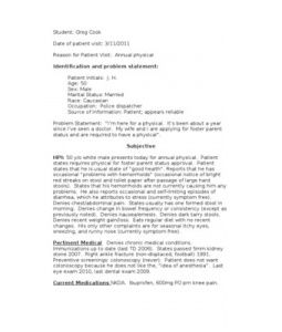 how to write a soap note