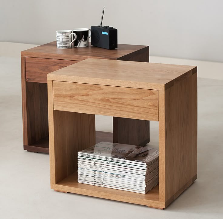 our latest bedside table design - the cube table! available in many