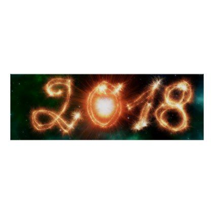 2018 POSTER - New Year's Eve happy new year designs party celebration Saint ...