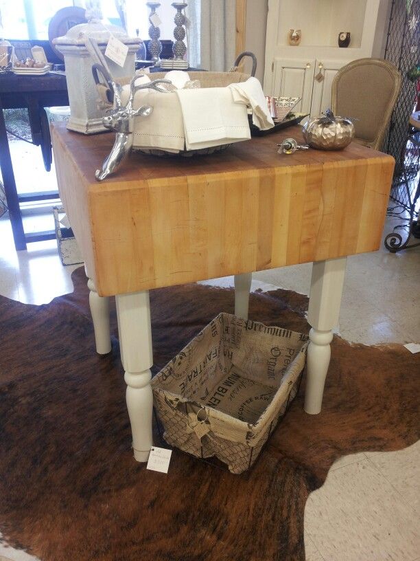 Butcher Block table! | Butcher block table, Block table, Home decor