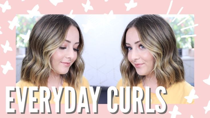 Everyday Loose Curls For Short Hair With A Straightener! - YouTube