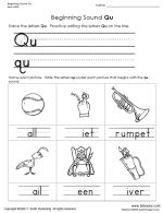 worksheets for learning about letters q r and s