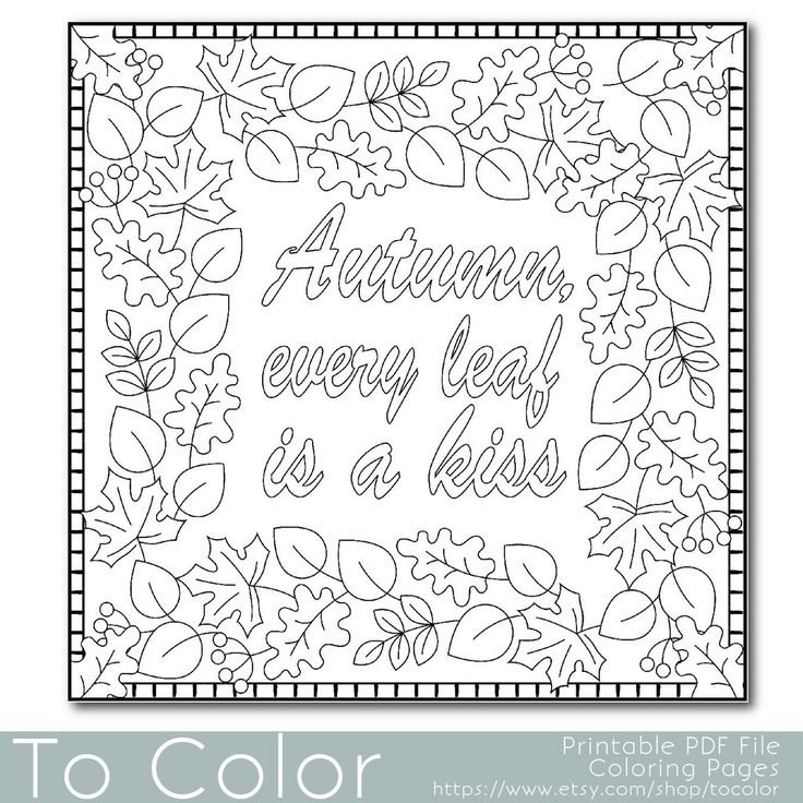 Autumn Leaves Coloring Page