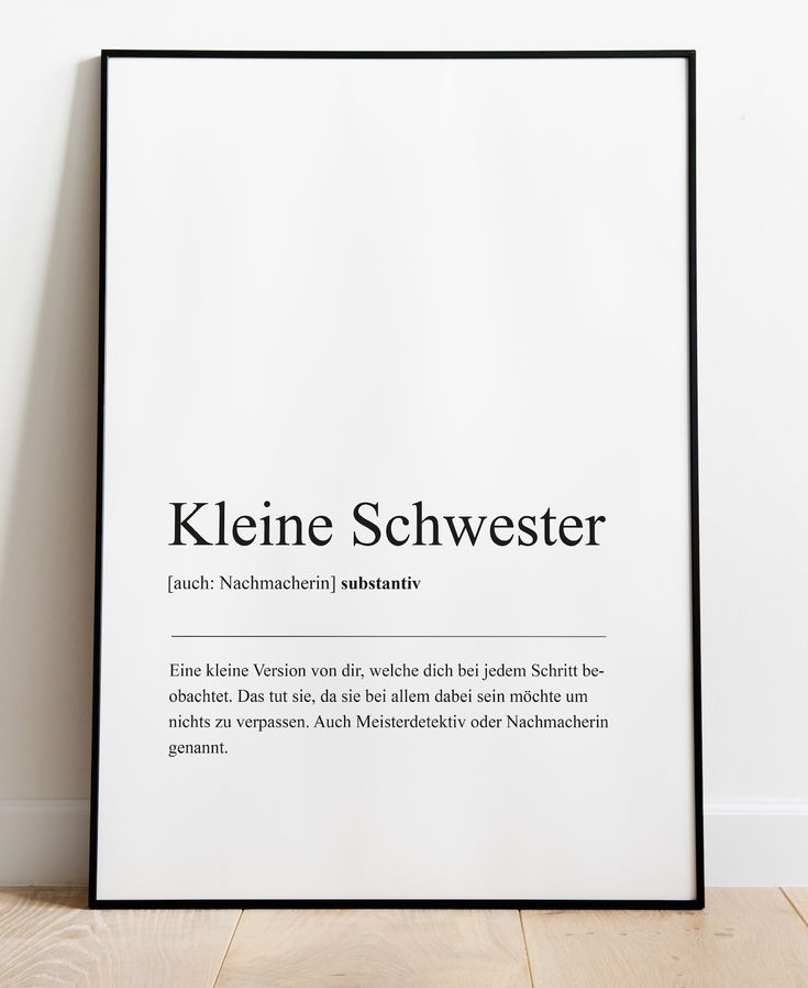 Große Schwester Definition A4 Kunstdruck Poster Familie Geschenk Geburtstag Typo Große Schwester Definition A4 Kunstdruck Poster Familie Geschenk Geburtstag Typo