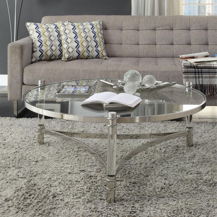 Venetian Worldwide Peony 41 In Clear Silver Large Round Tempered Glass Coffee Table Va 80170 The Home Depot Living Room Marble Venetian Worldwide Peony 41 In Clear, 41 Round Tempered Glass Table Top