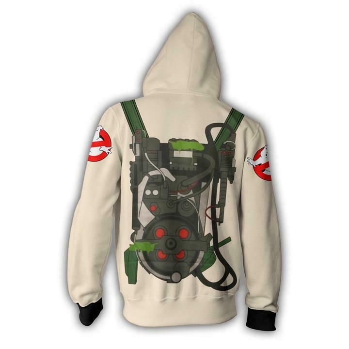 New Ghost Busters Hoodies Sweatshirt Cosplay Zip up Outwear Jacket Coat Costumes