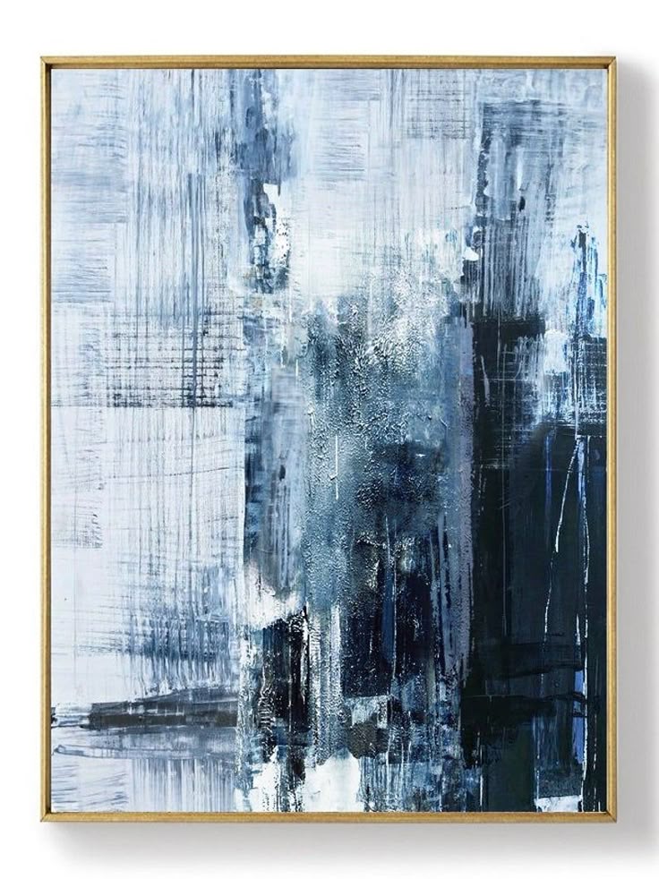 Original Deep Blue Abstract ArtMinimalist Abstract | Etsy
