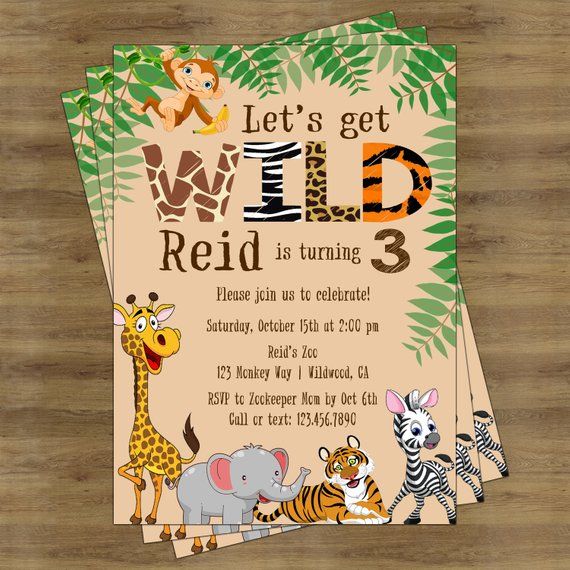 zoo birthday invitation safari birthday invitation jungle safari theme birthday invitation
