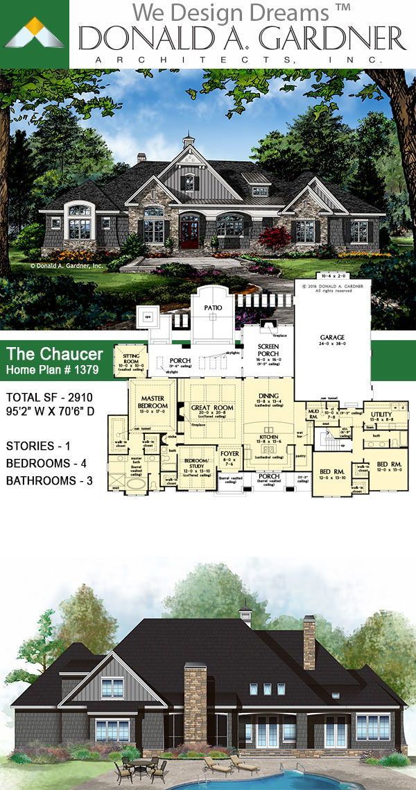 Three Car Garage House Plan Southern House Plans Garage House Plans House Blueprints [ 1138 x 600 Pixel ]