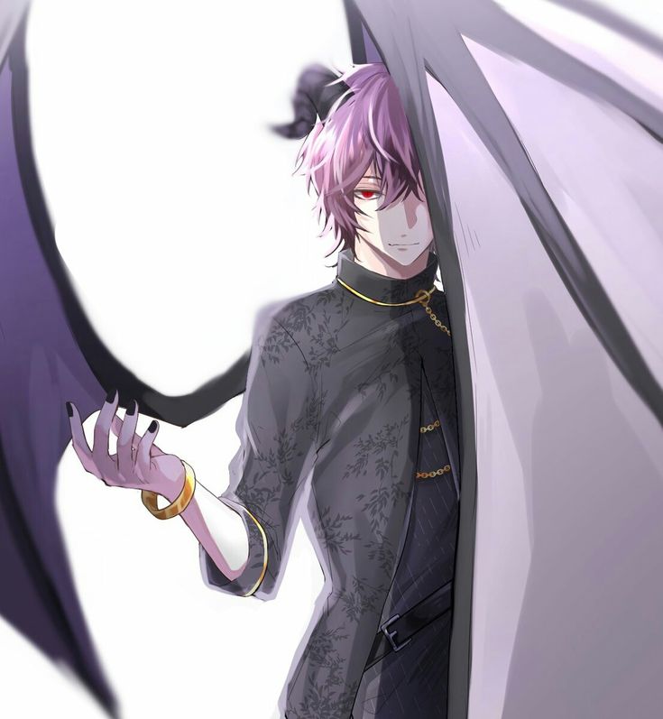 Cute anime demon boy
