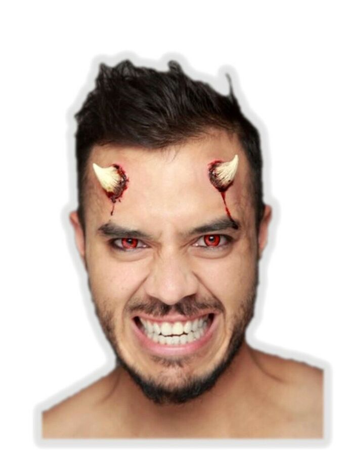 Evilness Horns Latex Appliance Scary Halloween Demon Devil Prosthetic Make-up 88...