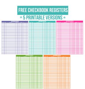 transaction register for checking account