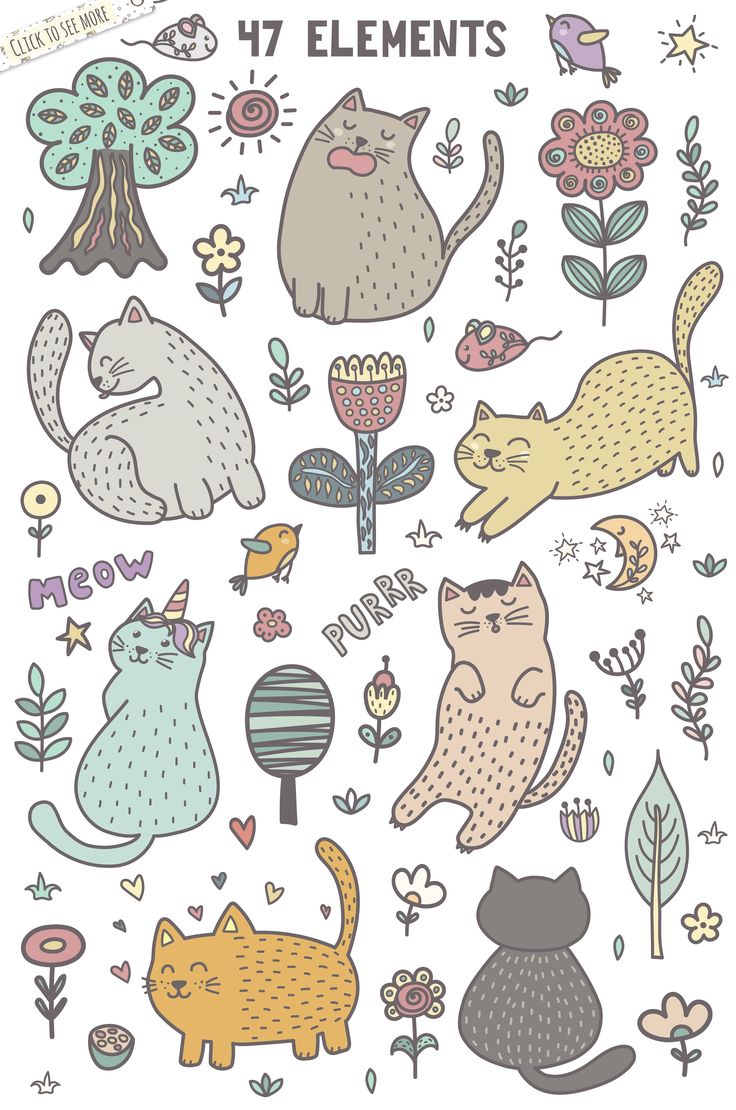 Pin by Factory Color on APLIQUES Cats illustration, Cute animal