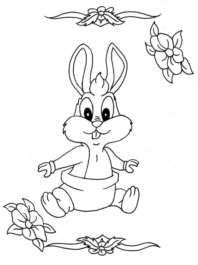 baby bunny full coloring page for kids and adults from cartoon characters coloring pages bugs bunny coloring pages - Bunny Pictures To Color 2 baby bunny full coloring page for kids and adults from cartoon characters coloring pages bugs bunny coloring pages - Bunny Pictures To Color 2