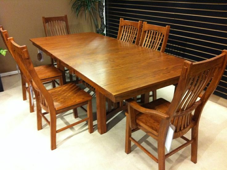 laurelhurst mission style dining table and chairs made by a america solid oak 42 w two 16 center leaves that store inside the table let you ad - Mission Style Dining Table laurelhurst mission style dining table and chairs made by a america solid oak 42 w two 16 center leaves that store inside the table let you ad - Mission Style Dining Table
