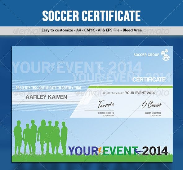 free football certificate template