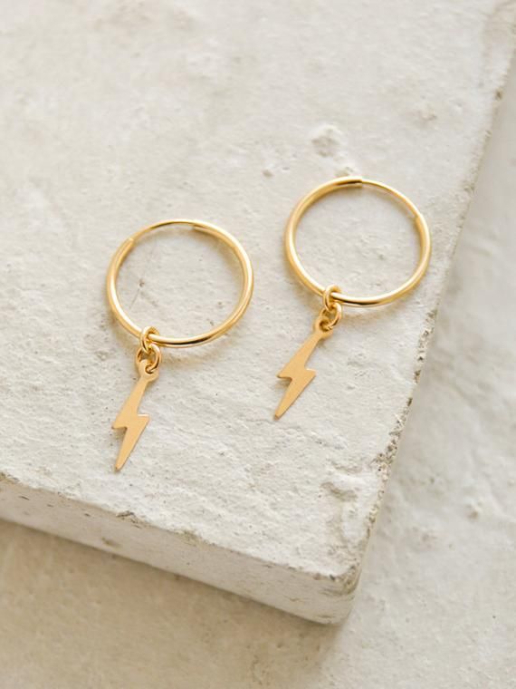 Gold Filled 16mm Hoop Earrings with Star Charms