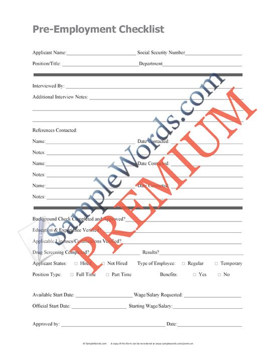 Pre Employment Questionnaire Form Background checks save companies - past employment verification form Pre Employment Questionnaire Form Background checks save companies - past employment verification form