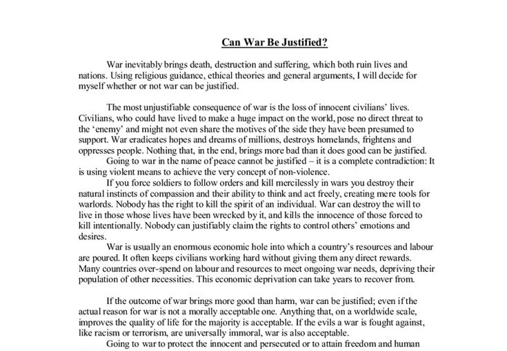 War and peace essay topics