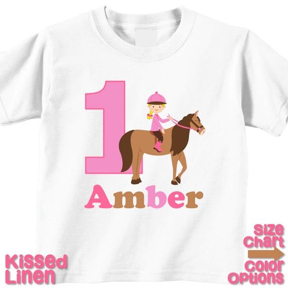 PONIE PONY HORSE CUTE PERSONALISED GIRLS T SHIRT KIDS,ALL SIZES
