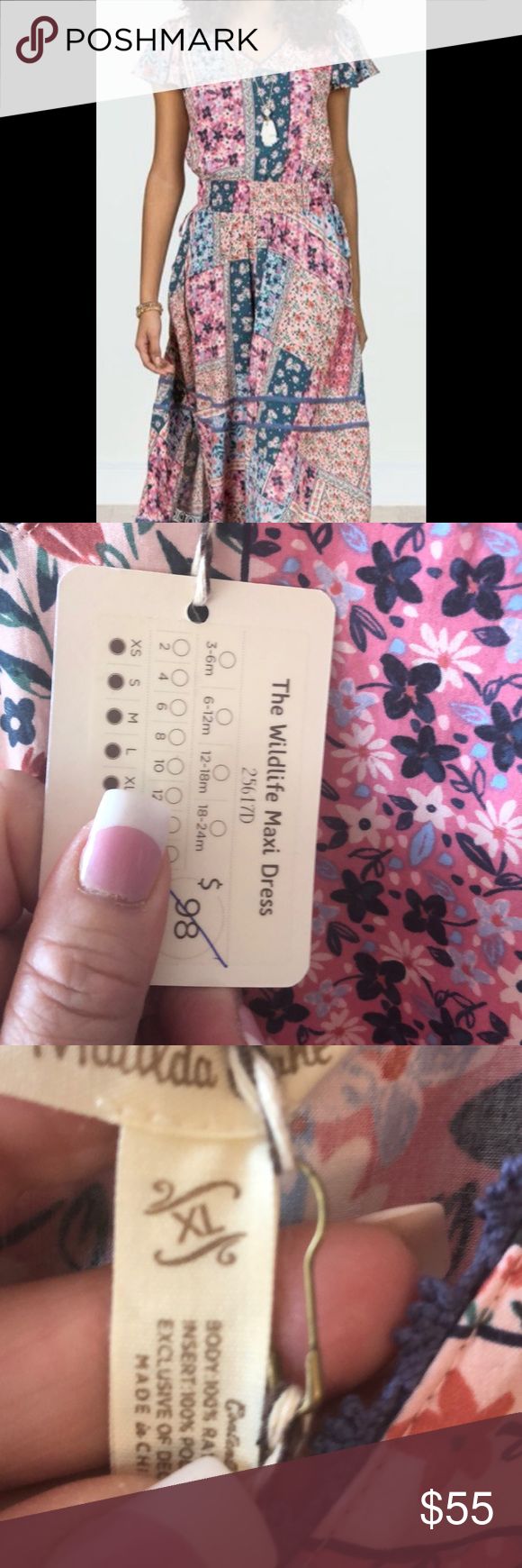 Matilda JANE wildlife maxi Dress | Blue floral maxi dress, Dress size