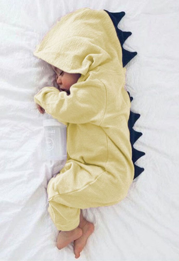 Baby Layette Set Infant Boy Girl Dinosaur Halloween Christmas Hooded Romper Jumpsuit Outfits