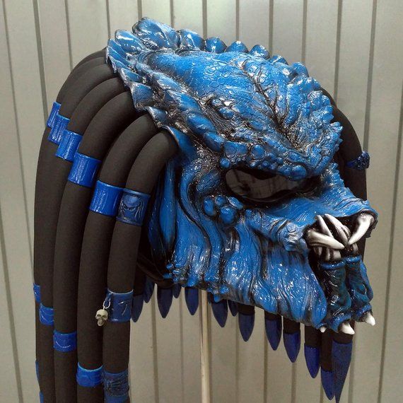 Unique predator motorcycle helmet. Custom model. DOT\u0026ECE | Etsy | Motorcycle helmets, Open face helmets, Predator helmet