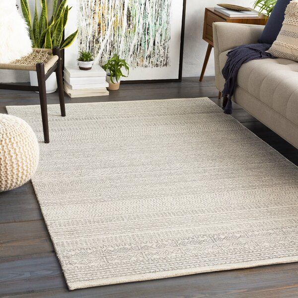 Shiloh Handmade Tufted Wool Gray Cream Rug Reviews Joss Main In 2020 Area Rugs Rugs Hand Tufted Rugs