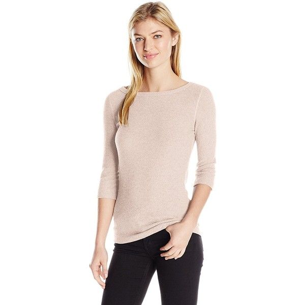Three Dots Womens Brushed Sweater Off Shoulder Tight Short Shirt Three Dots Womens Brushed Sweater Off Shoulder Tight Short Shirt