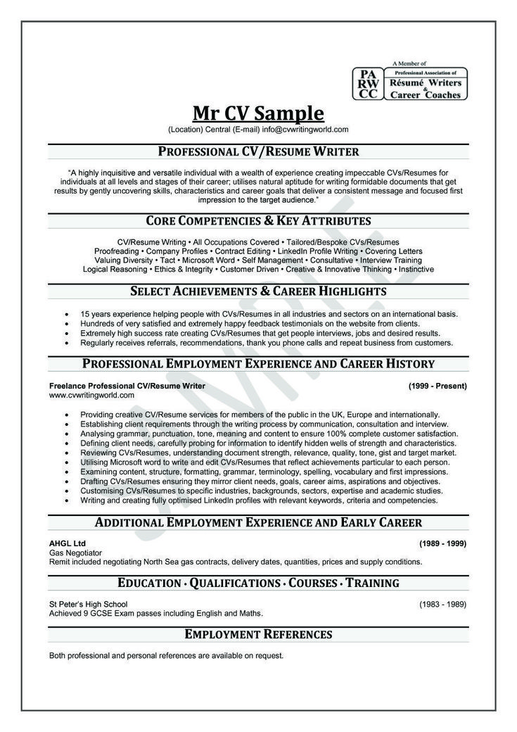 who does professional resumes