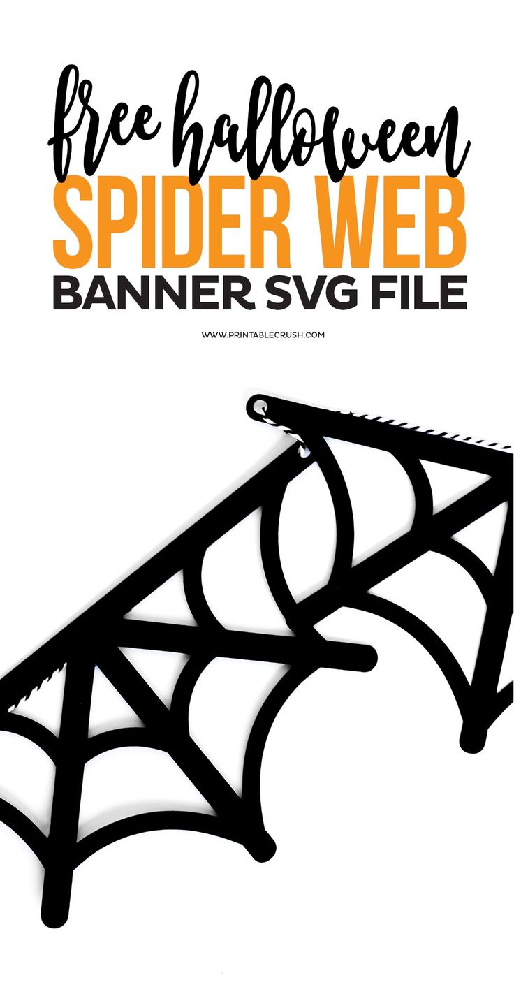 Download FREE Spider Web Banner SVG File | Cricut halloween, Cricut ...