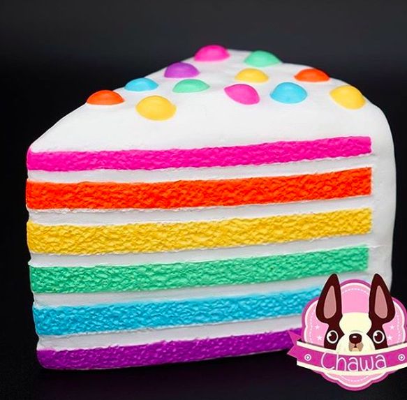 Rainbow Chawa Cake Squishy Rainbow Chawa Cake Squishy