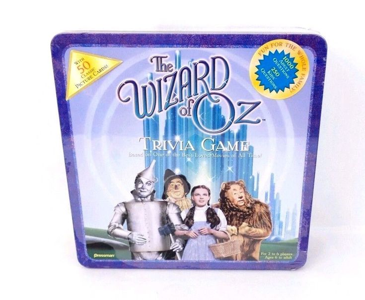 Pressman Wizard of Oz Trivia Game Metal Collector Tin 2 to 6 Players for sale online