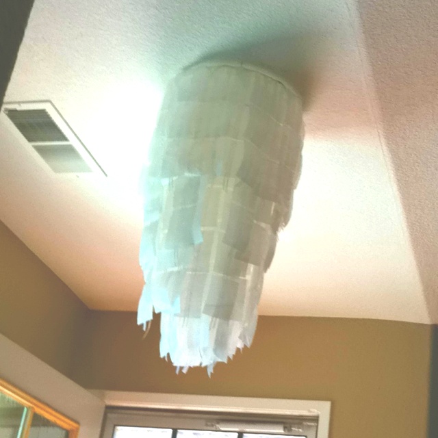 My DIY Chandelier Wax Paper And Ribbon My DIY Chandelier Wax Paper And Ribbon