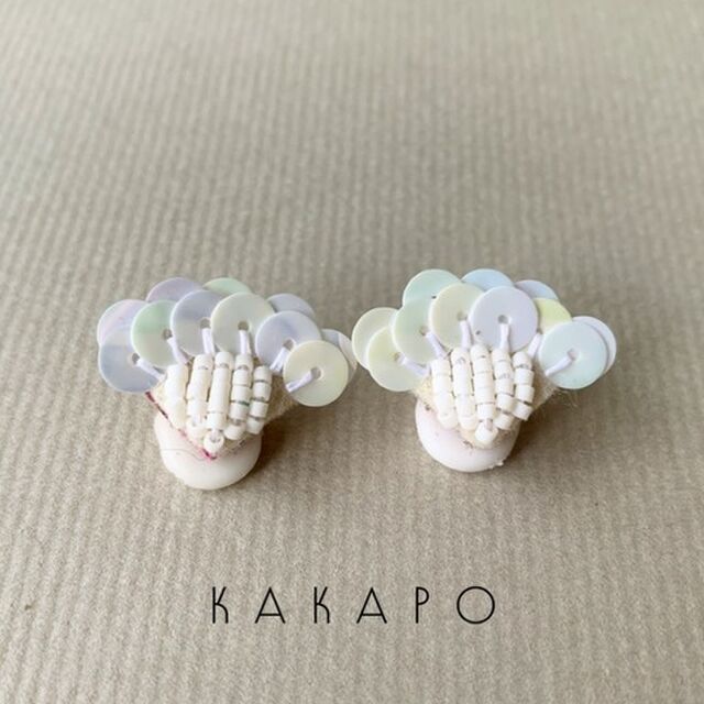 Spangle Flower W Ear Cuff No 2363 アクセサリー 手作り ビーズ イヤーカフ Spangle Flower W Ear Cuff No 2363 アクセサリー 手作り ビーズ イヤーカフ