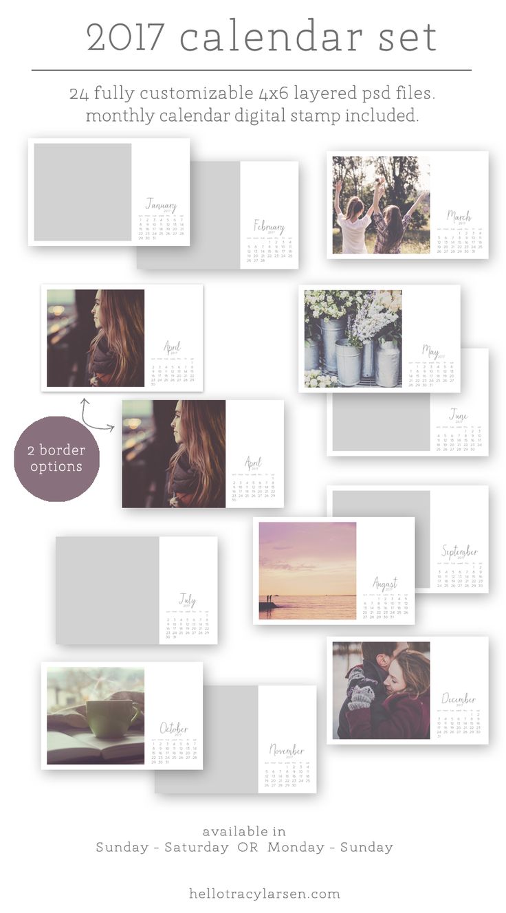 making monthly calendar