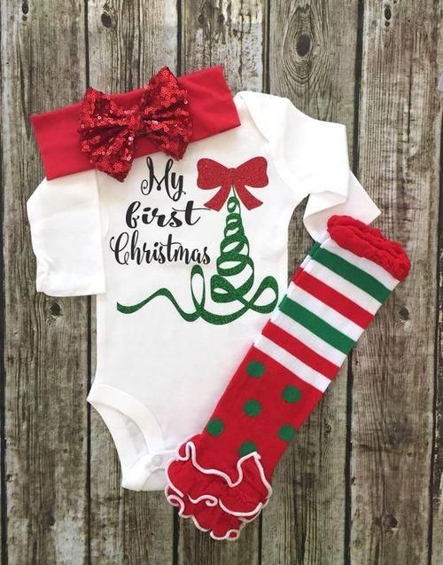 Baby's First Christmas Onesie, My First Christmas Onesie / Bodysuit Our
