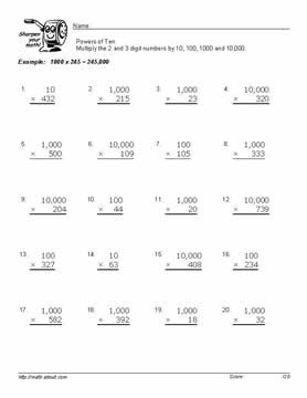 Spring math worksheets multiplication and division
