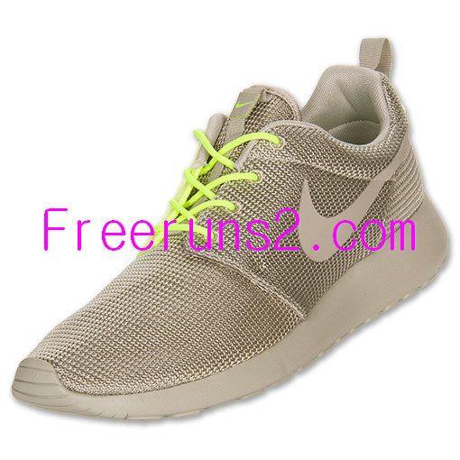 Mens Nike Roshe Run Casual Shoes Classic Stone Volt Mens Nike Roshe Run Casual Shoes Classic Stone Volt