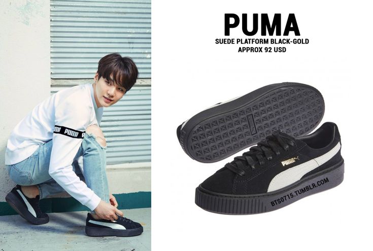 puma suede platform bts