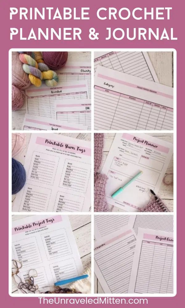 free printable crochet project planner free printable crochet project planner
