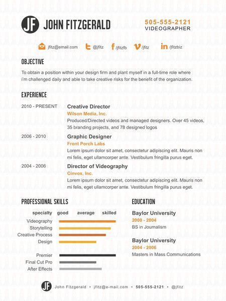 97 best Resume images on Pinterest Resume ideas, Creative - videographer resume sample 97 best Resume images on Pinterest Resume ideas, Creative - videographer resume sample