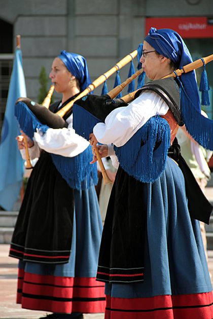 spanish bagpipe player spanish bagpipe player