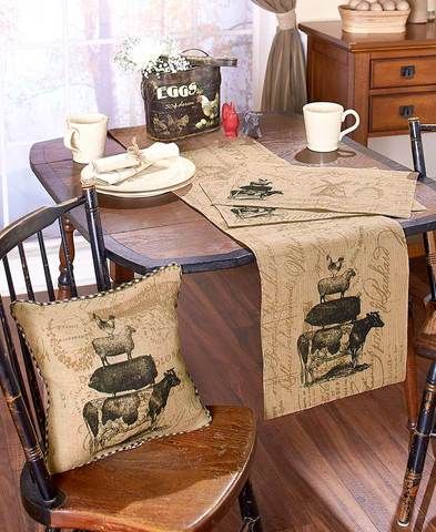 Farmhouse Style Kitchen Linens Place Mats Table Runner Accent Pillow Farmhouse Style Kitchen Linens Place Mats Table Runner Accent Pillow Burlap