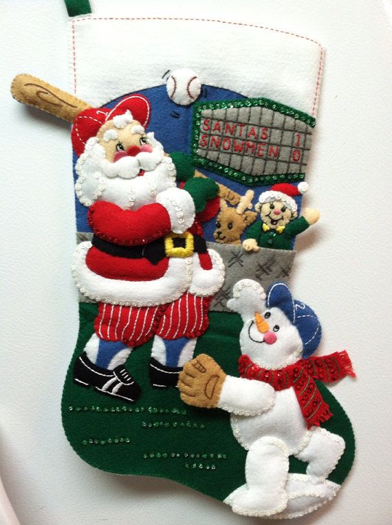 extremely rare 18 quot completed hand sewn bucilla christmas completed bucilla felt christmas