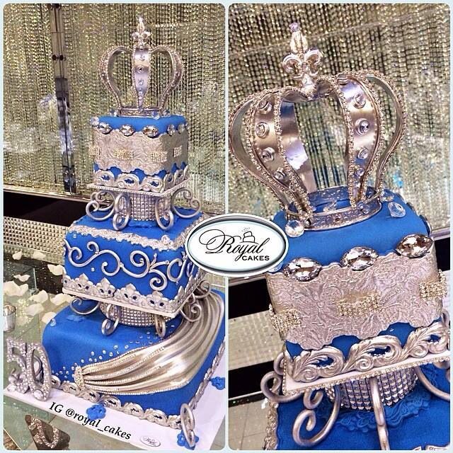 Royal blue royal cake | Royal cakes, Blue baby shower cake, Cake