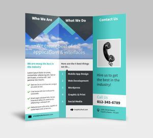 tri fold brochure template design