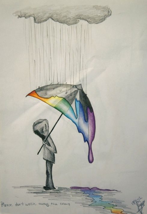 please dont wash away the colors love rainy days amazing drawing ideas