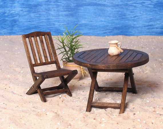 Miniature Garden Table For Your Dollhouse Miniature Garden Table For Your, Dollhouse Outdoor Furniture